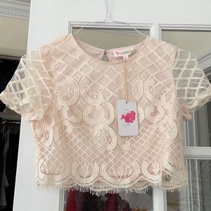 L’Atiste layered lacey crop top - Revolve